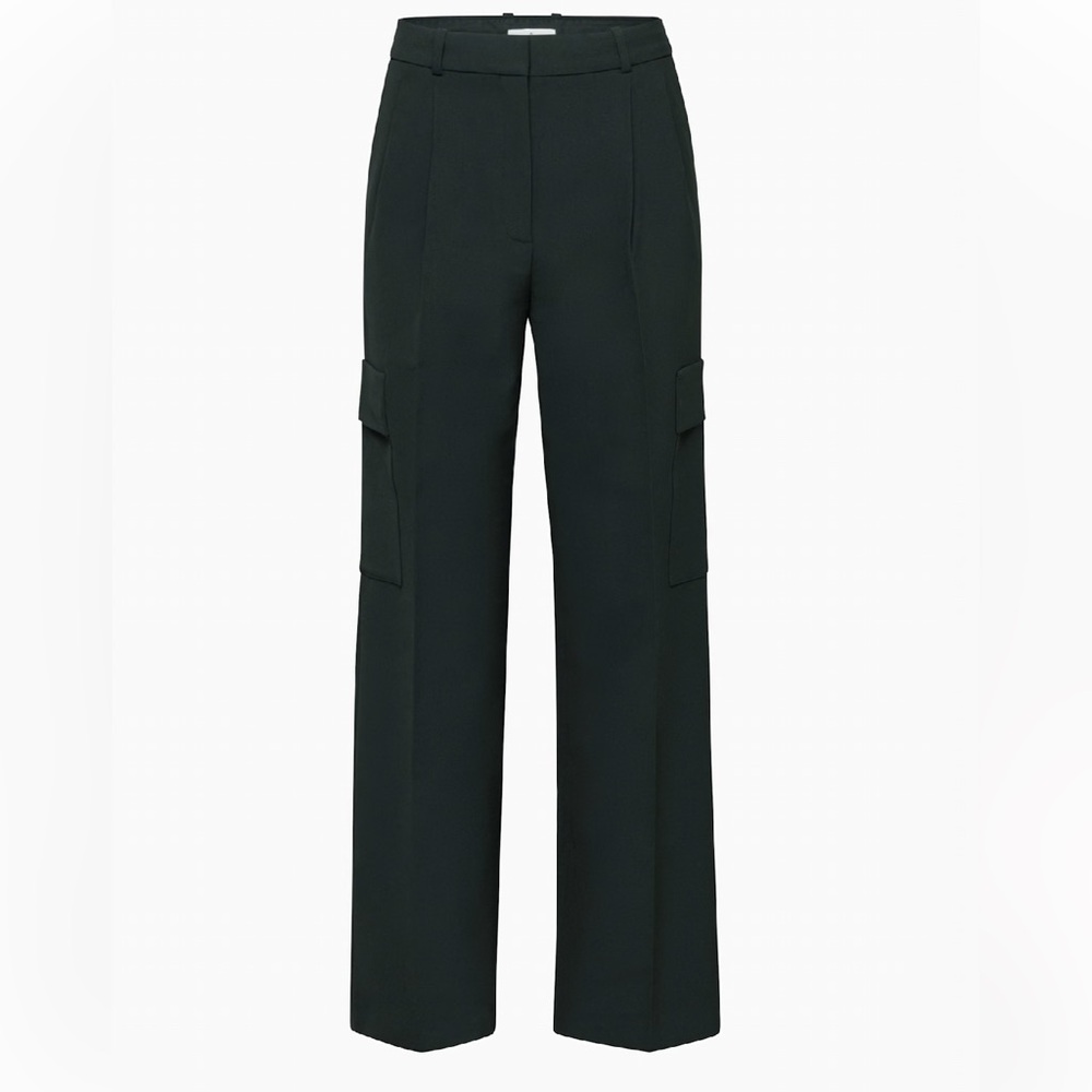 LucyParis Black Wide Leg Cargo Pants
